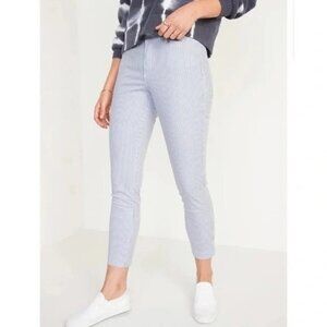 NWOT OLD NAVY Pixie Blue & White Railroad Striped Pants 97% Cotton Size 26P